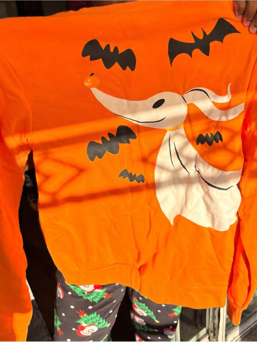 Target Orange Kids Halloween Sweatshirt with White Ghost and Black Bats
